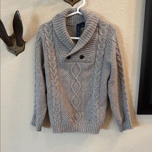 Janie and Jack Kids Gray Cable Knit Sweater